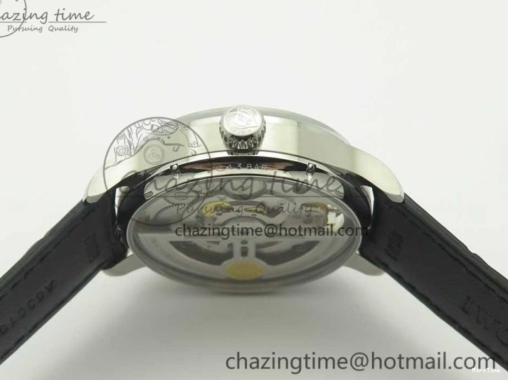 MIROTIME 0227 Sporty Portuguese Tourbillon IW504602 SS ZF Best Edition Blue Dial on Black Leather Strap 7175